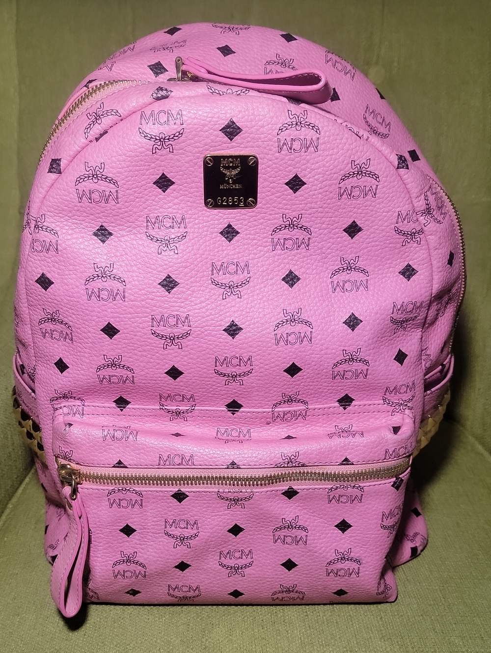 MCM Studdard  Pink Backpack